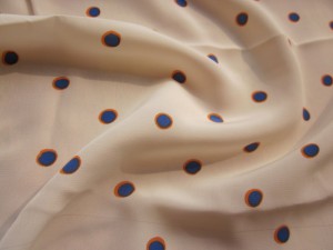 Polyester printed peach chiffon fabric