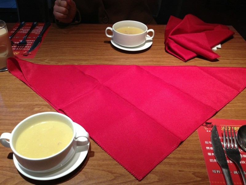 Mini matt fabric table napkin cloth for Steak house