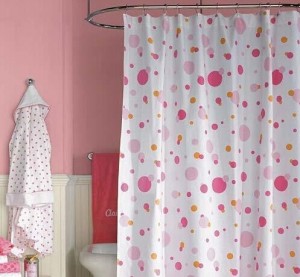 Polyester print shower curtain