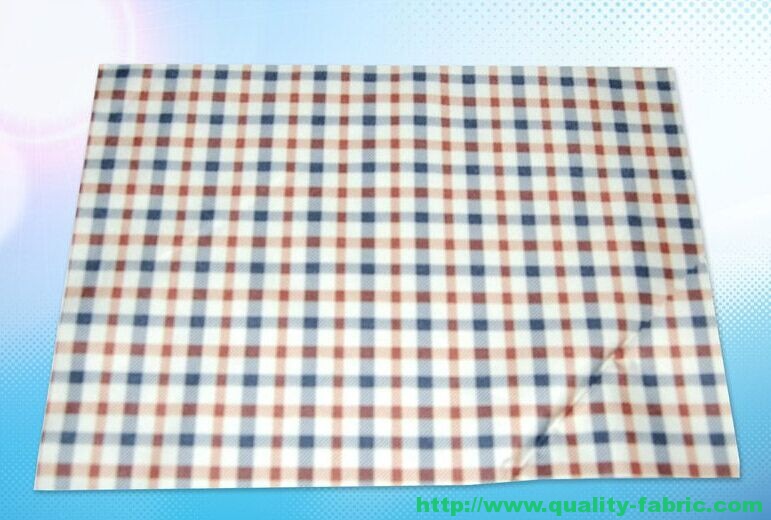 Checked Polyester Pongee Fabric