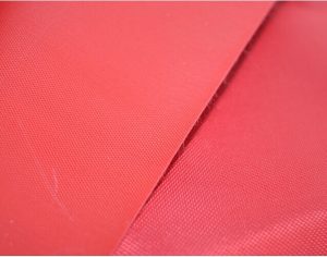 polyester 150D Oxford បានការគាំទ្រក្រណាត់ PVC