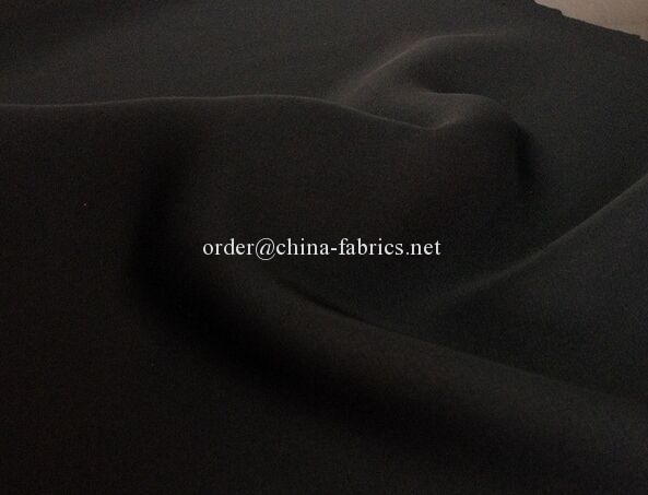 Poliéster tejido de lana Abaya melocotón coreano tela negro formal