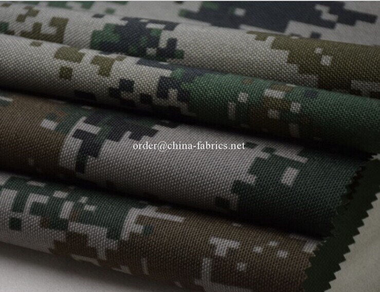 Polyester 1000D digital camouflage printing oxford fabric