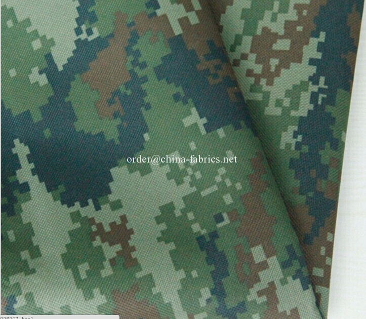 Polyester 150D camouflage printing oxford fabric