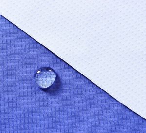 Polyester 300T microfiber pongee jacquard fabric pu milky