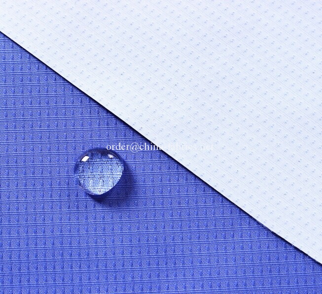 300T Polyester microfibre tissu jacquard pongee PU laiteux