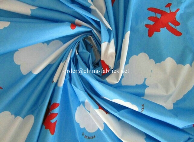 Poliester percetakan 380T kain microfiber pongee
