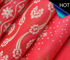 Polyester Satin Metallic Printed Fabric for Decoration