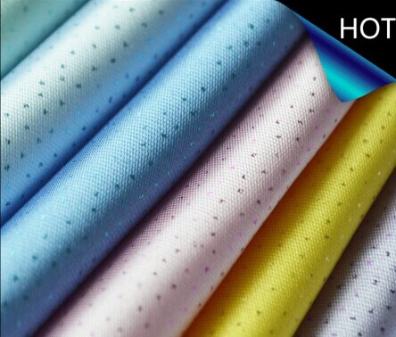 ड्रेस के लिए Polyeter साटन पन्नी मुद्रित डॉट डिजाइन