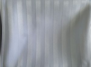 Polyester stripe fabric with rot proof finishing for shower curtain